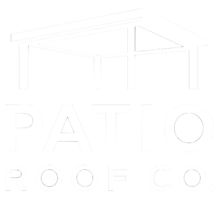 White with No Background minimalist patio roof logo