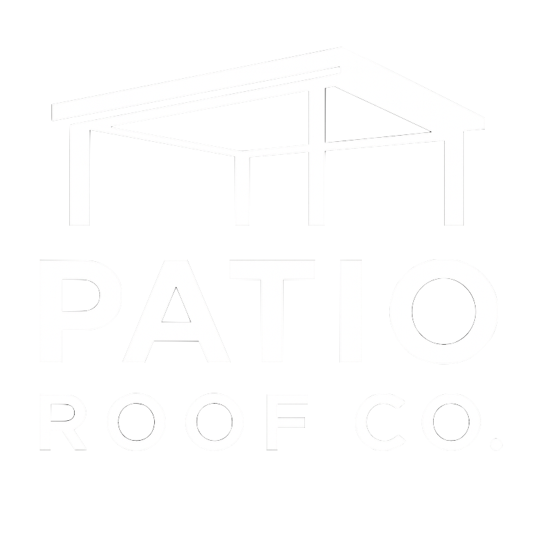 White with No Background minimalist patio roof logo